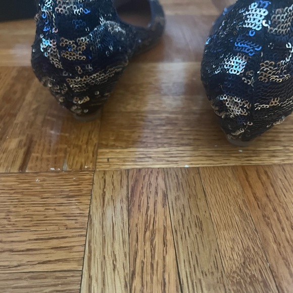 Matt Bernson sequin flats, blue & silver - Picture 5 of 5